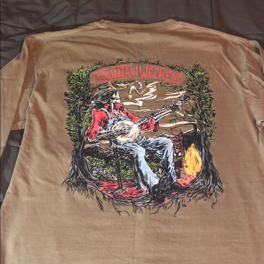 Men’s Comfort Colors Old Row Brown Long Sleeve Tee